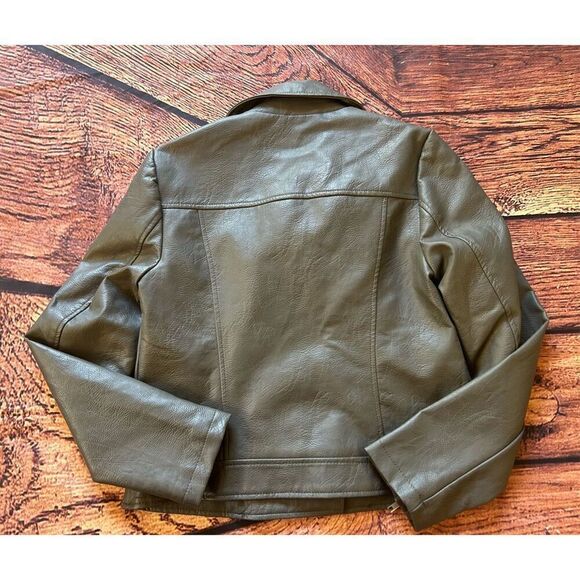 Forever 21‎ (Medium) Faux Leather Silver Biker Jacket - Picture 10 of 11